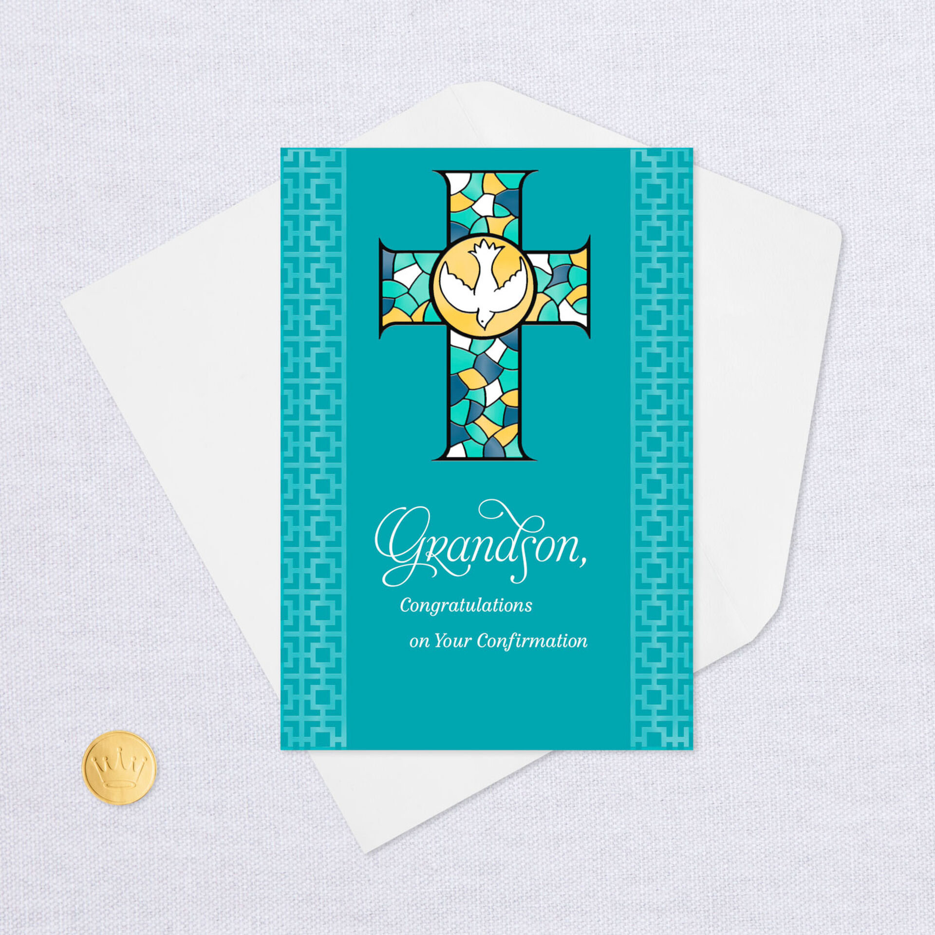 May the Holy Spirit Guide You Confirmation Card for Grandson - Greeting
