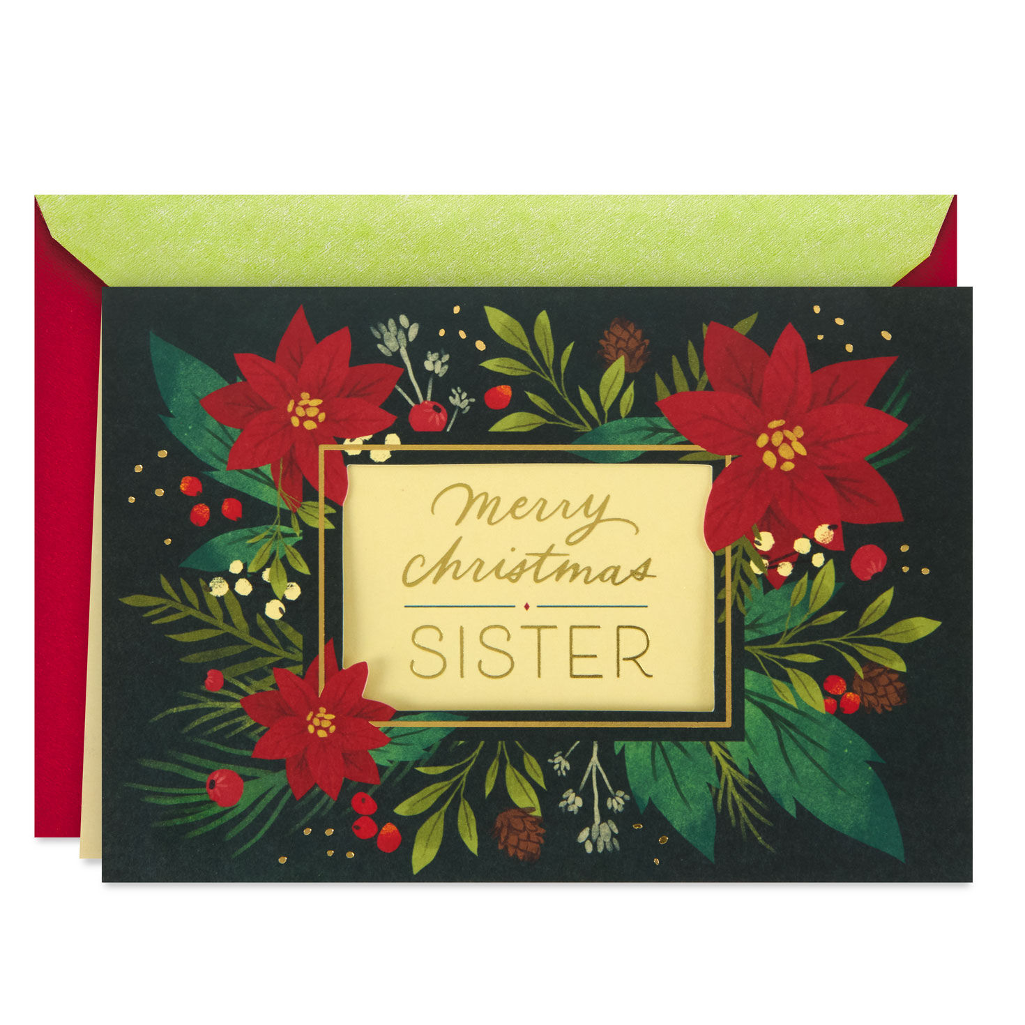 Grateful for the Gift of You Christmas Card for Sister