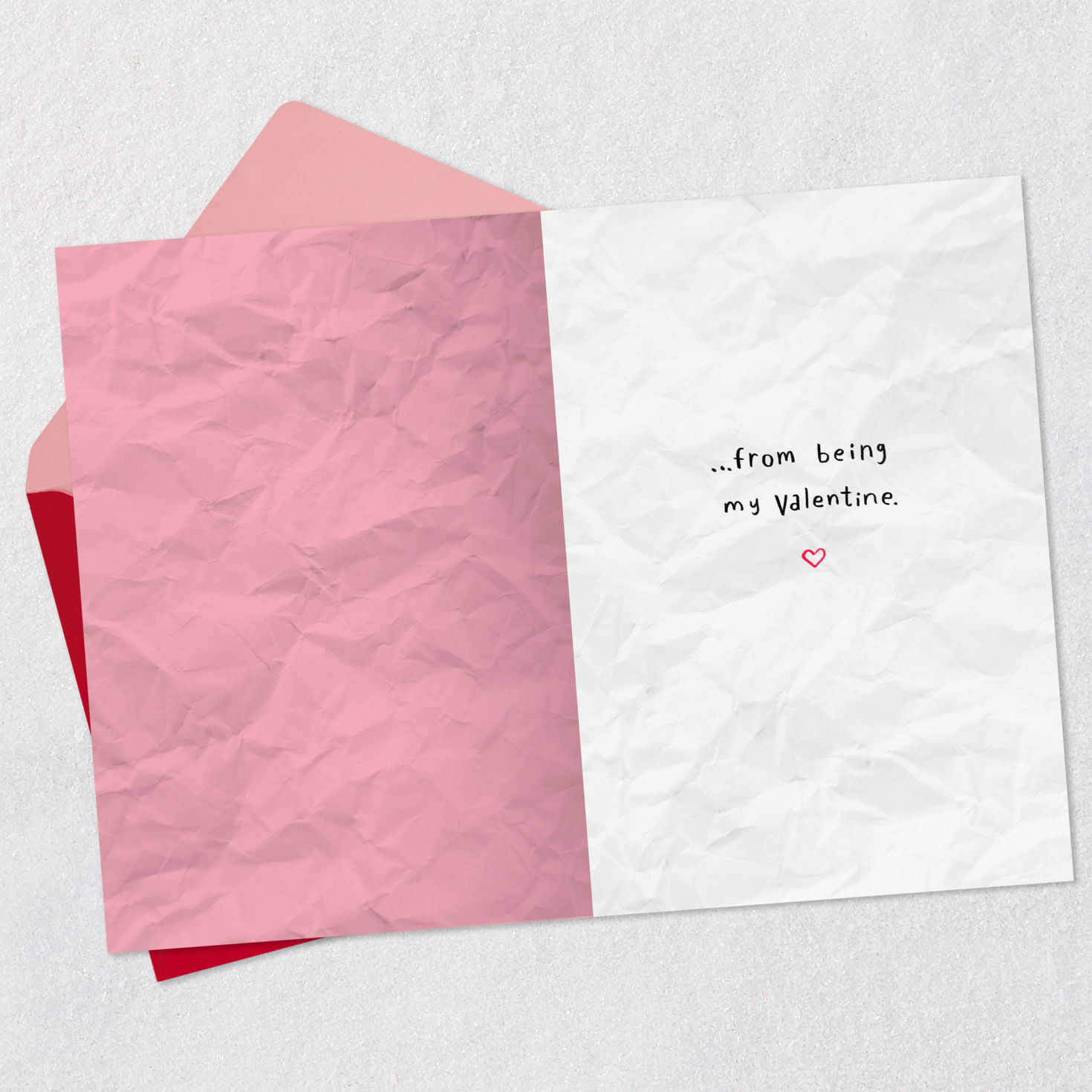 Friday the 13th Nothing Will Save You Funny Valentine's Day Card Open card with envelope image number 3