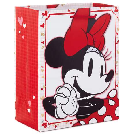 9.6" Disney Minnie Mouse Valentine's Day Gift Bag, , large