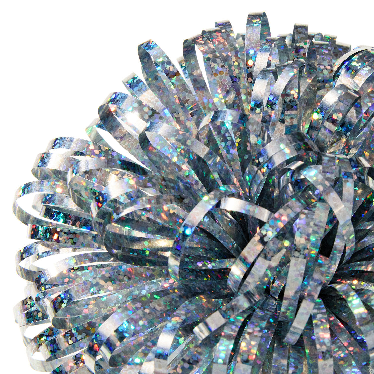 Silver Holographic Gift Bow upclose view image number 4