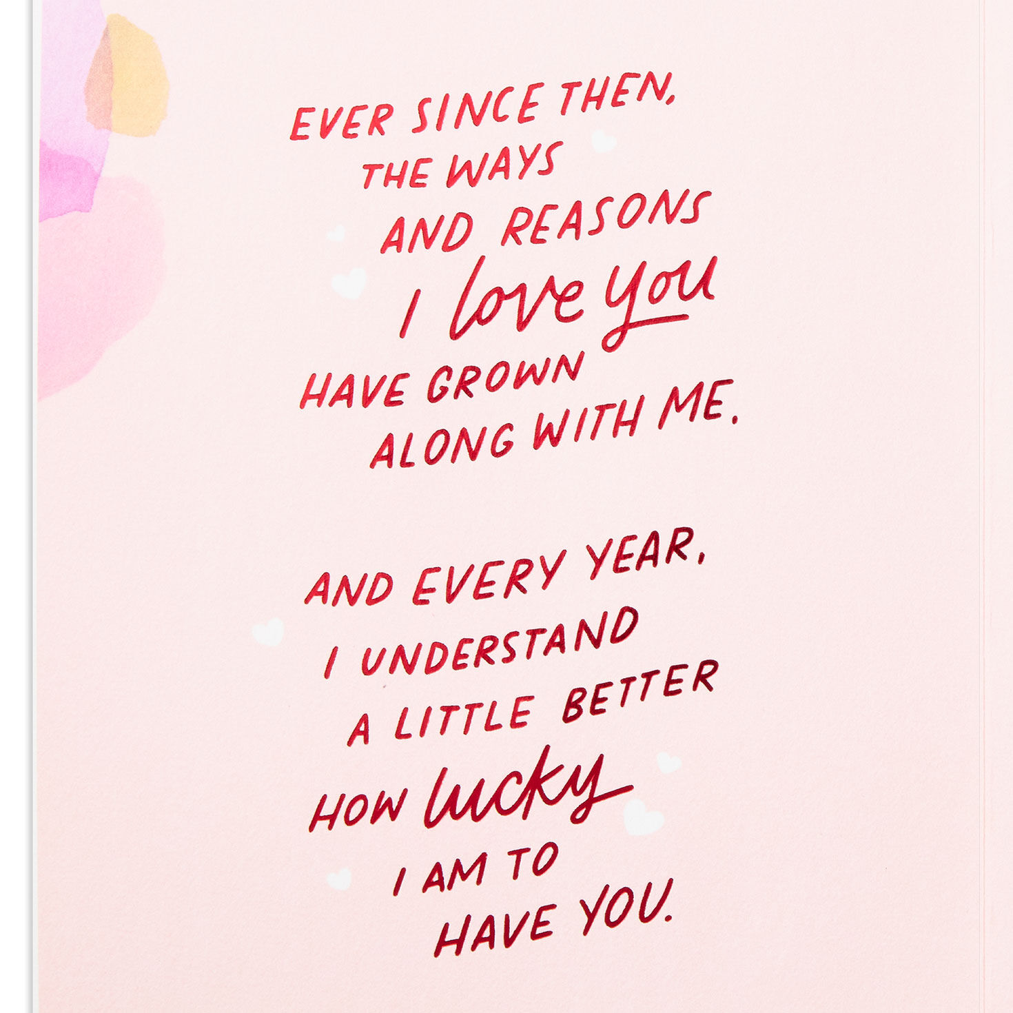 Pink Brushstroke Heart Valentines Day Card for Mom Sentiment image number 2