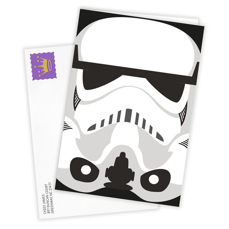 Stormtrooper Face Personalized Card Card Front with Envelope image number 2