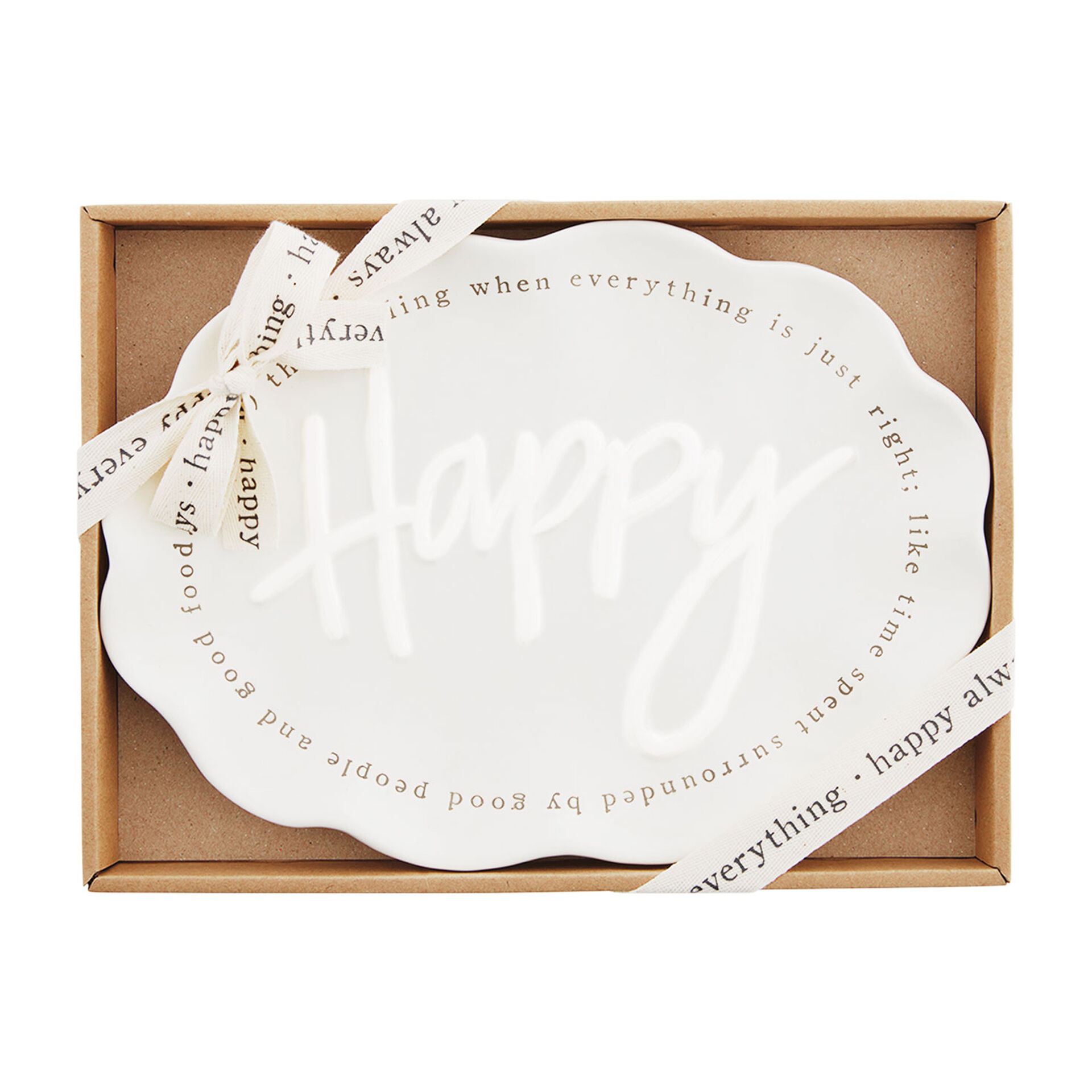 Mud Pie Happy Definition Oval Serving Plate Serveware Hallmark