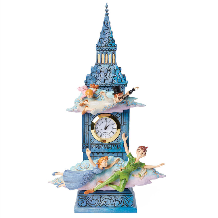 Jim Shore Disney Traditions Peter Pan Clock Figurine, 10.2"