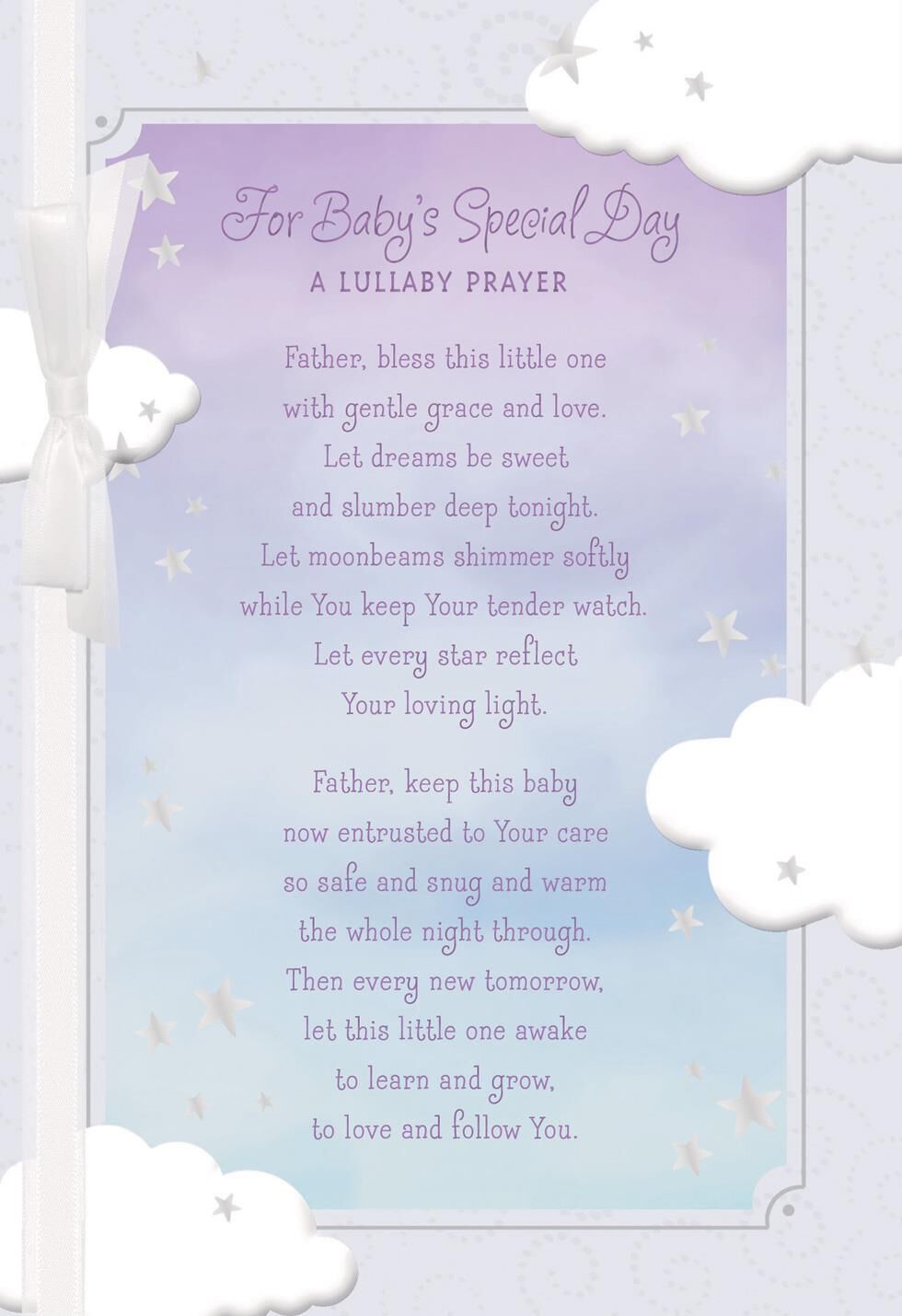 Sky and Clouds Christening Card