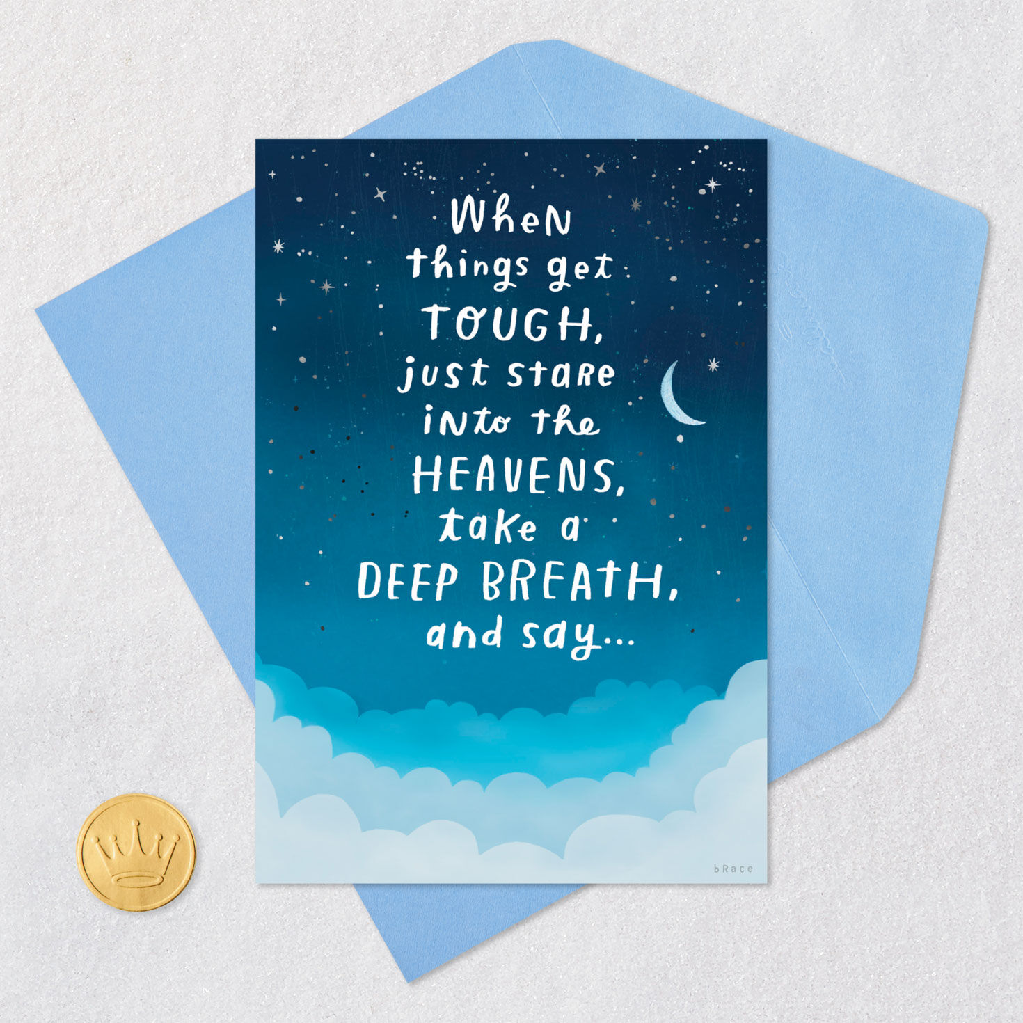 Give Me an Effing Break Funny Encouragement Card Card Front with Envelope and Gold Seal image number 5