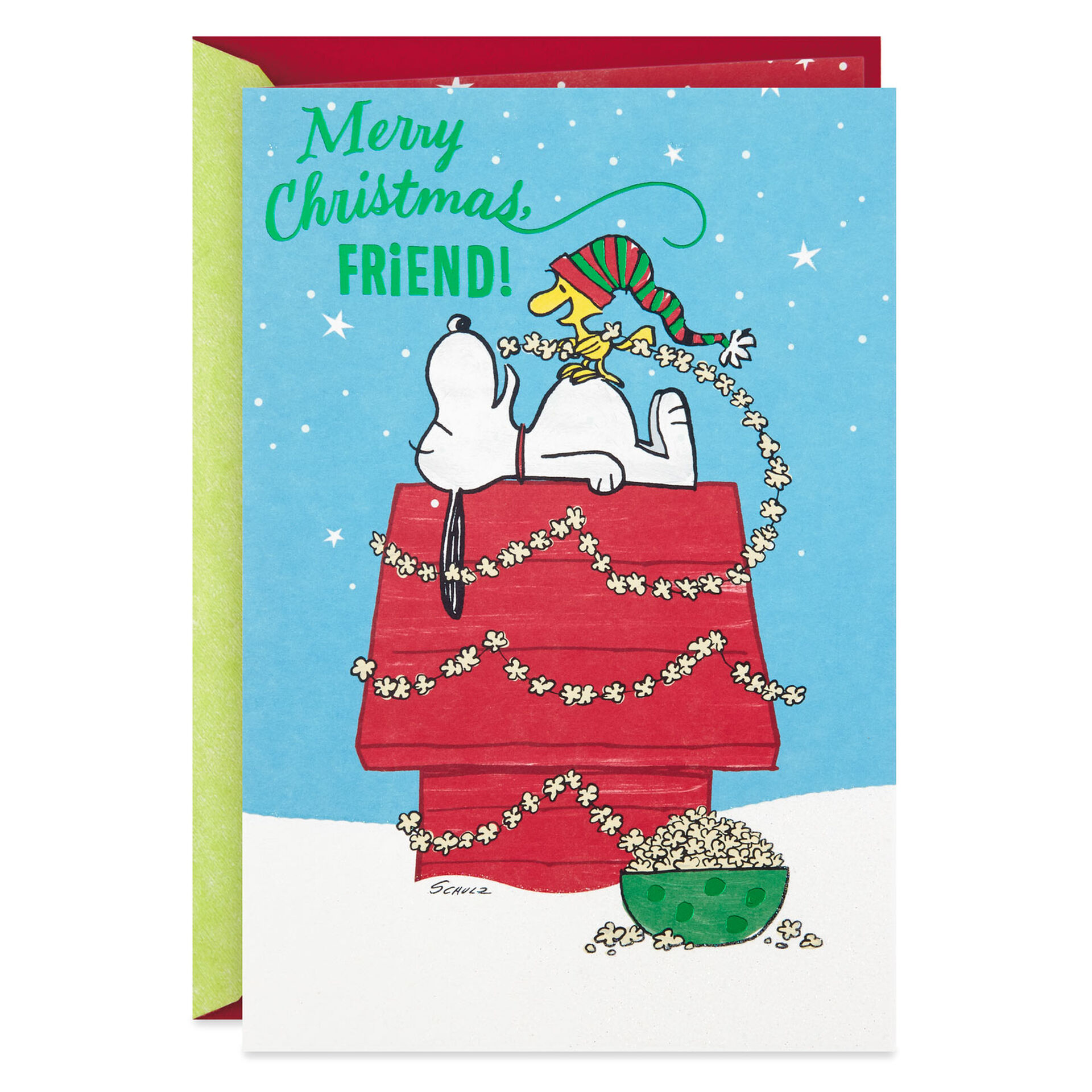 Peanuts® Snoopy I Feel Happy Christmas Card for Friend Greeting Cards