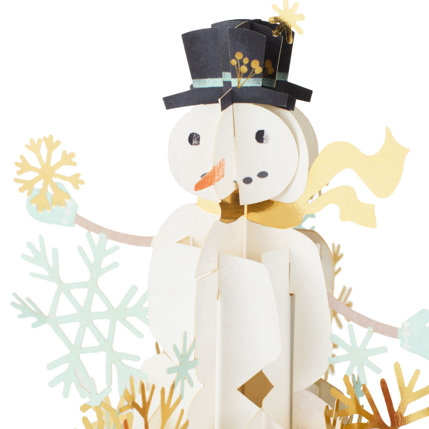 Pop-up Snowman and Fox Christmas Card Pop-up Card Detail image number 8
