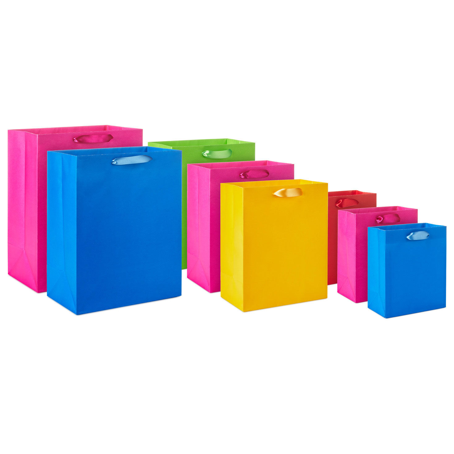 Solid Colors 8-Pack Assorted Gift Bag Bundle for only USD 12.99 | Hallmark