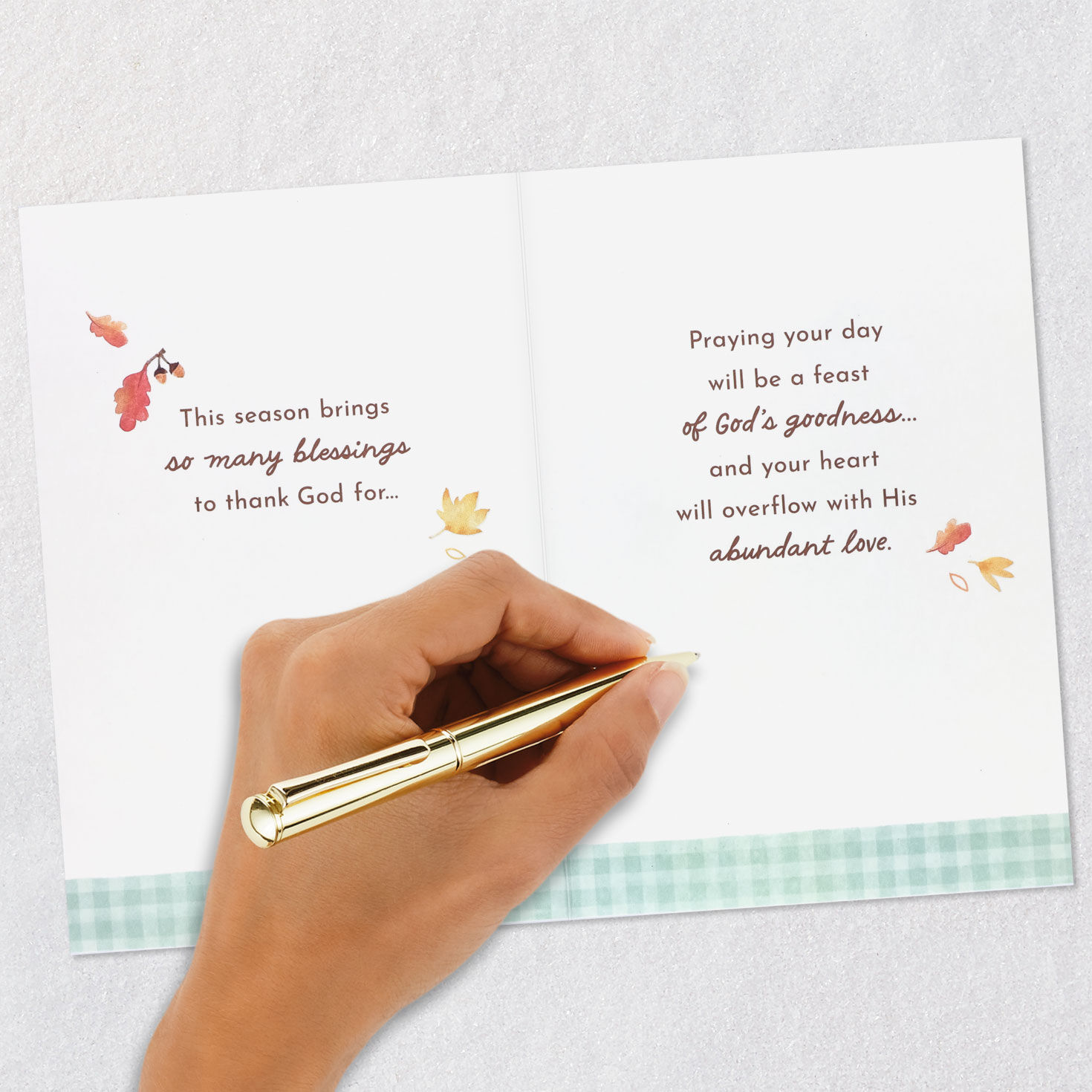 Turkey Art Religious Thanksgiving Card Signing card image number 7