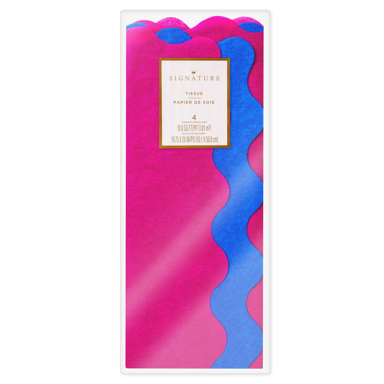 Bright Pink and Blue Scalloped Tissue Paper Pack package front image number 6