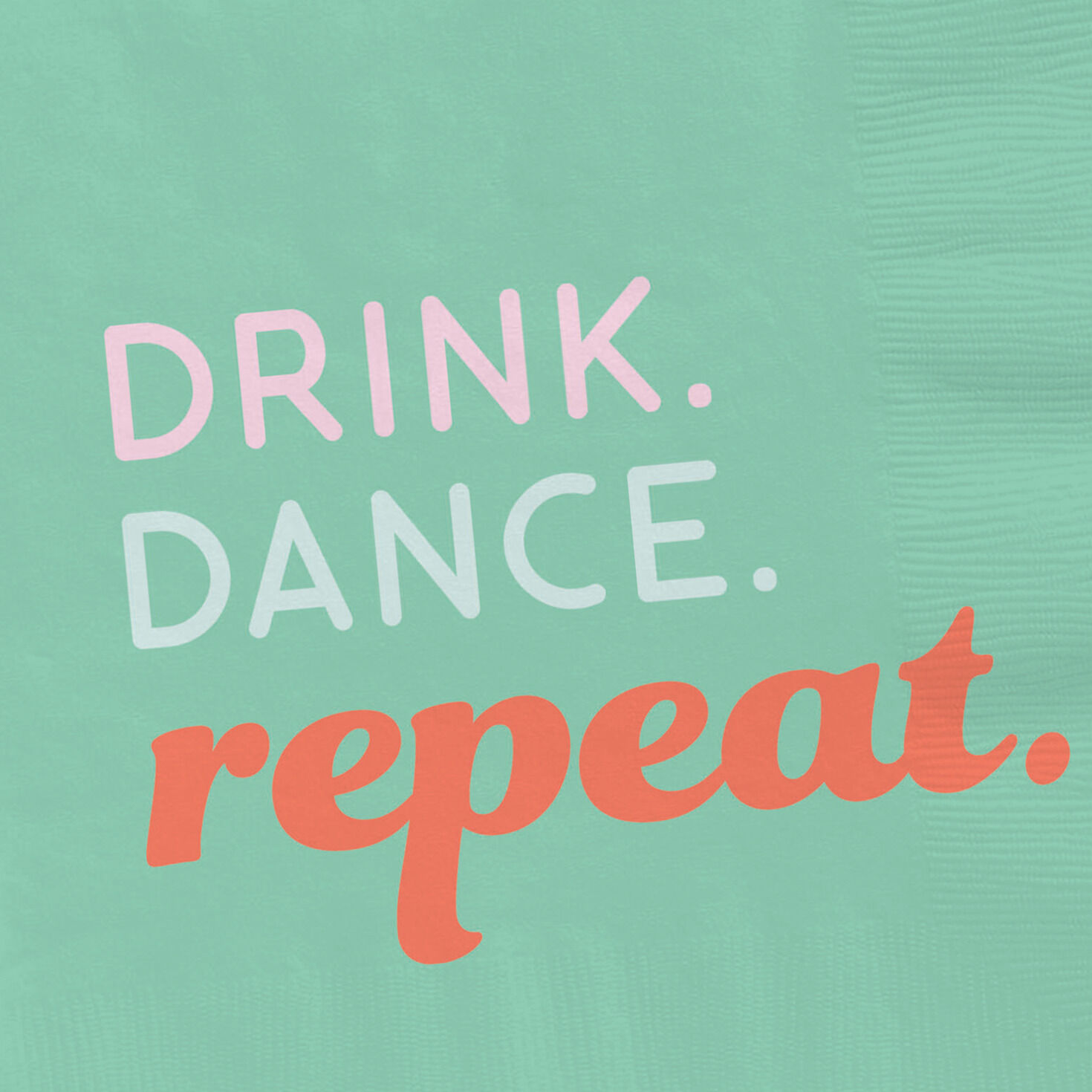 Green "Drink, Dance, Repeat" Cocktail Napkins, Set of 16 for only USD 4.49 | Hallmark