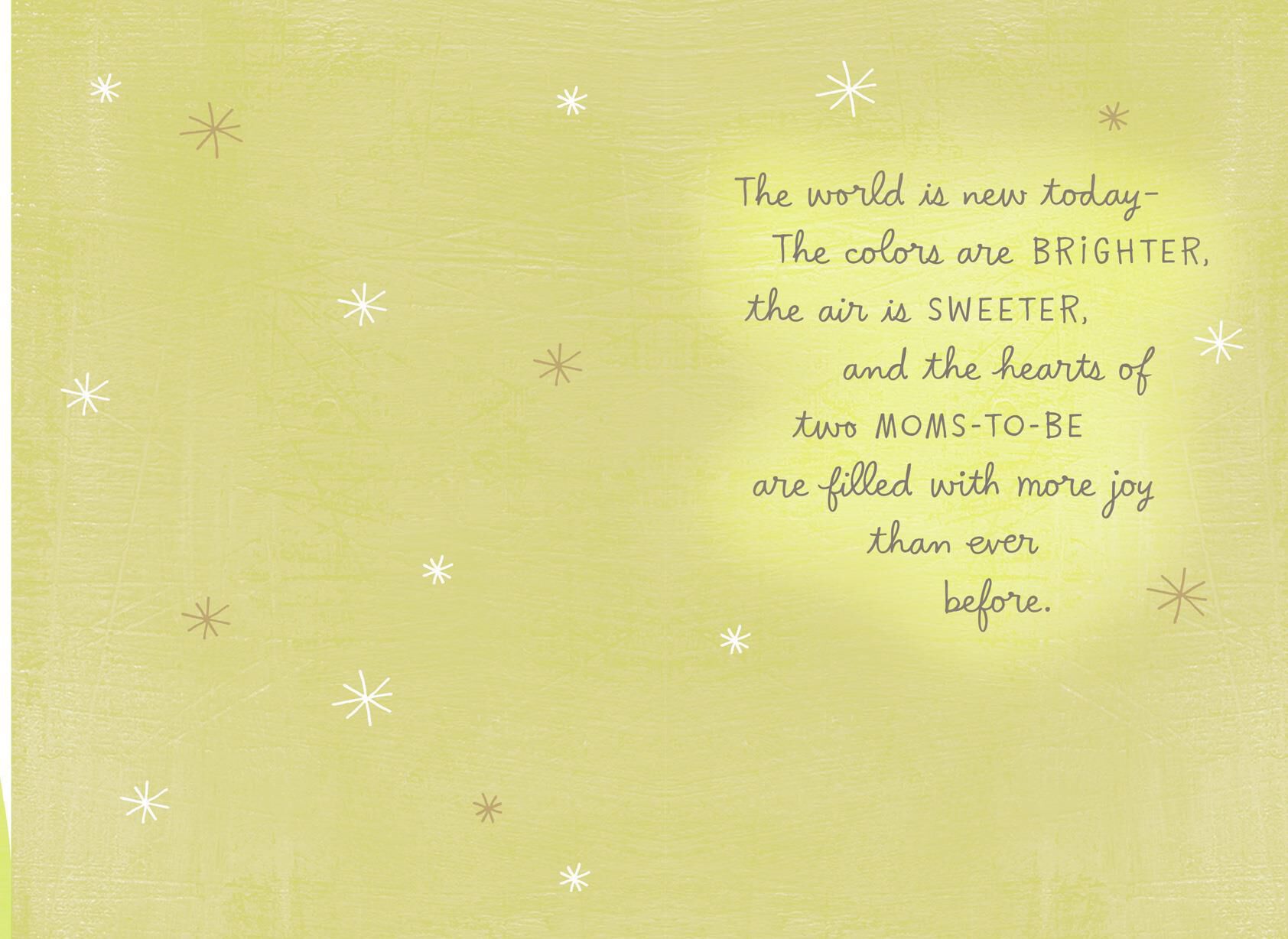 Moms-to-Be Rainbow Heart New Baby Card