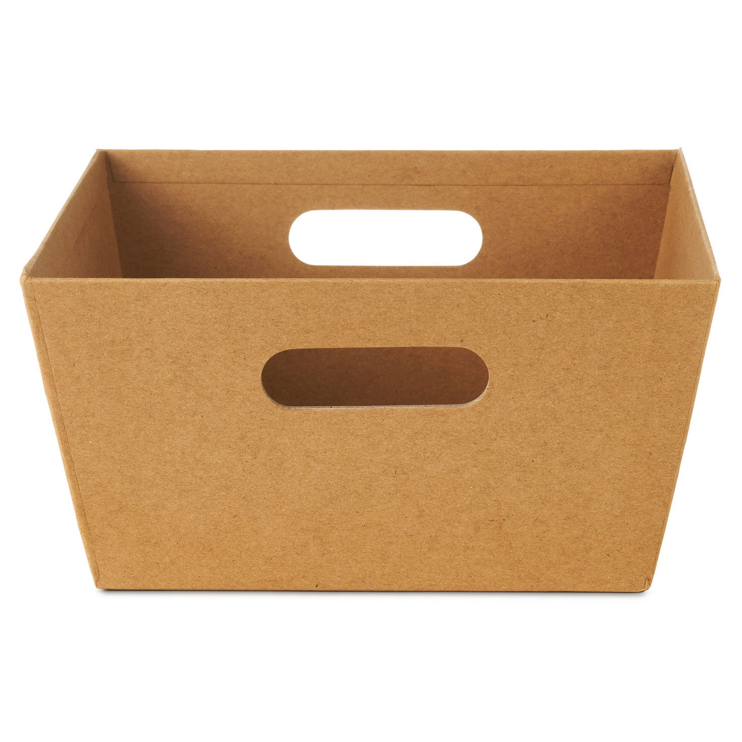 Kraft Brown Gift Basket Tray with Handles side image number 3
