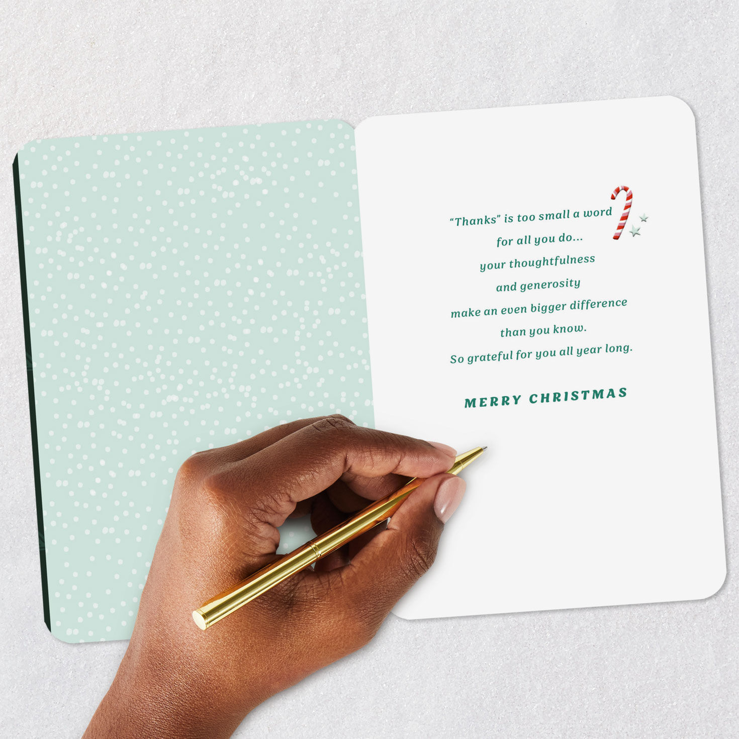 Festive Holiday Icons Family Christmas Card Signing card image number 6