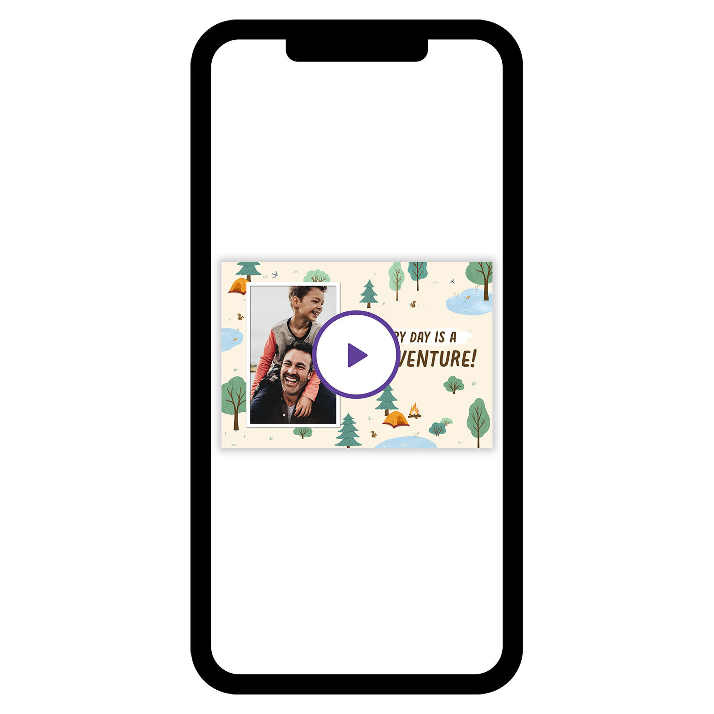 Illustrated Camping Scene eCard