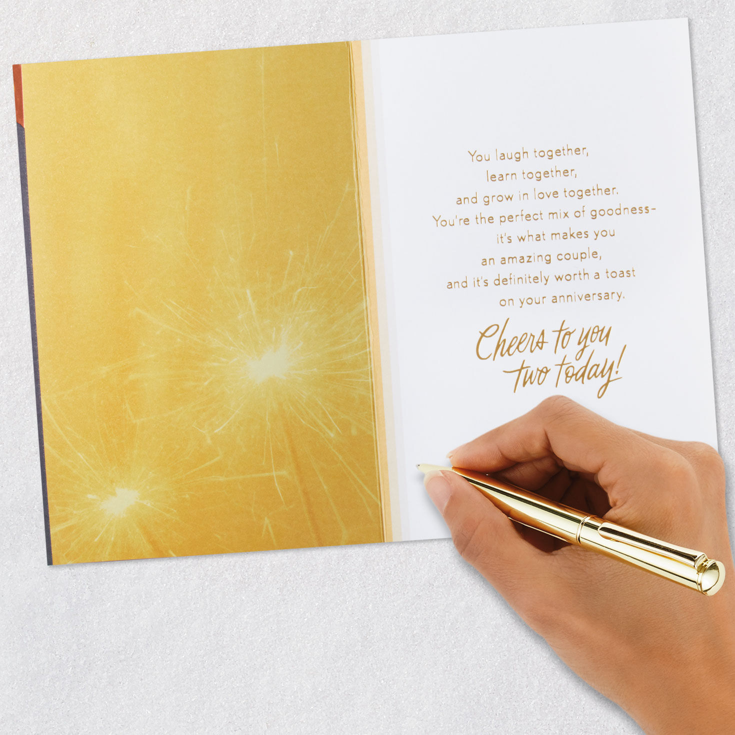 Pair of Cocktails with Sparklers Anniversary Card  image number 6