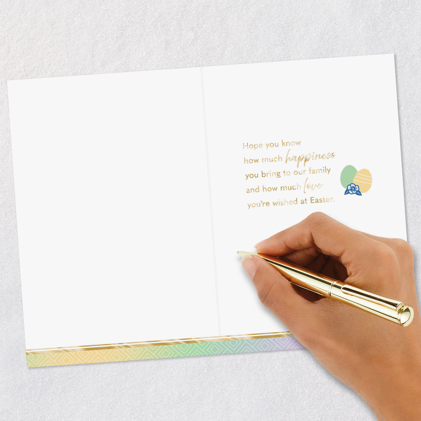 Floral Chinoiserie Eggs Easter Card for Granddaughter and Husband, , large image number 6