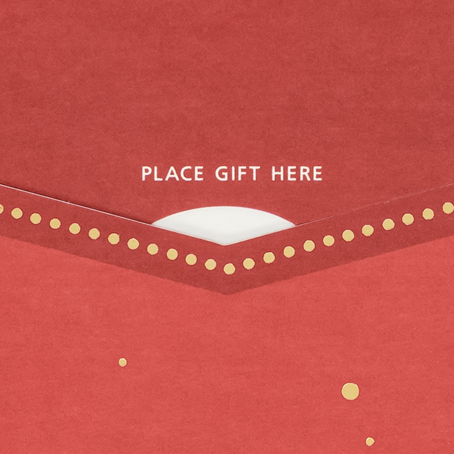 Gold Tree with Green Gems on Red Christmas Gift Card Holder sentiment image number 3