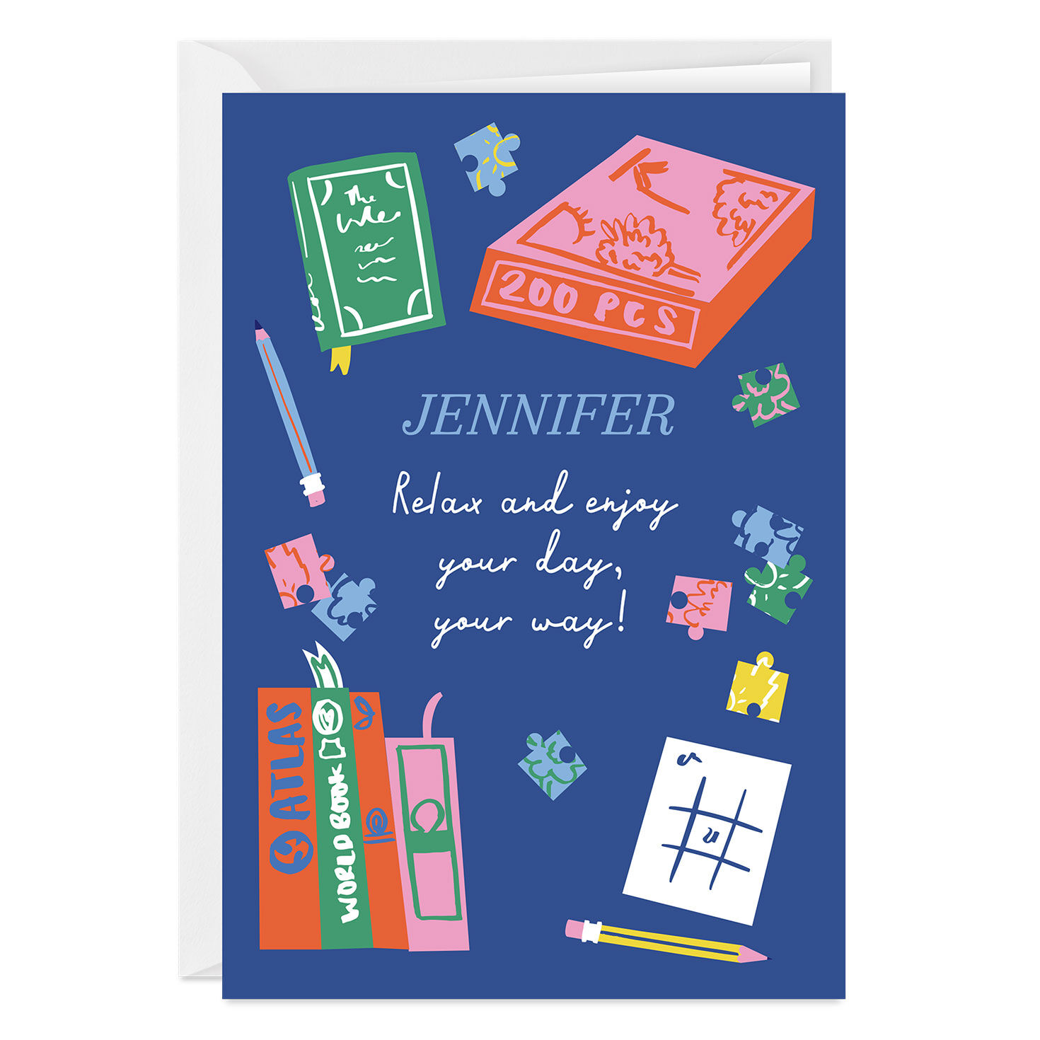Puzzles and Books Custom Birthday Card for only USD 4.99 | Hallmark