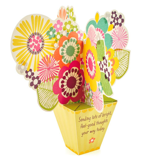 Flowers in Pot 3D Pop-Up Get Well Card, 