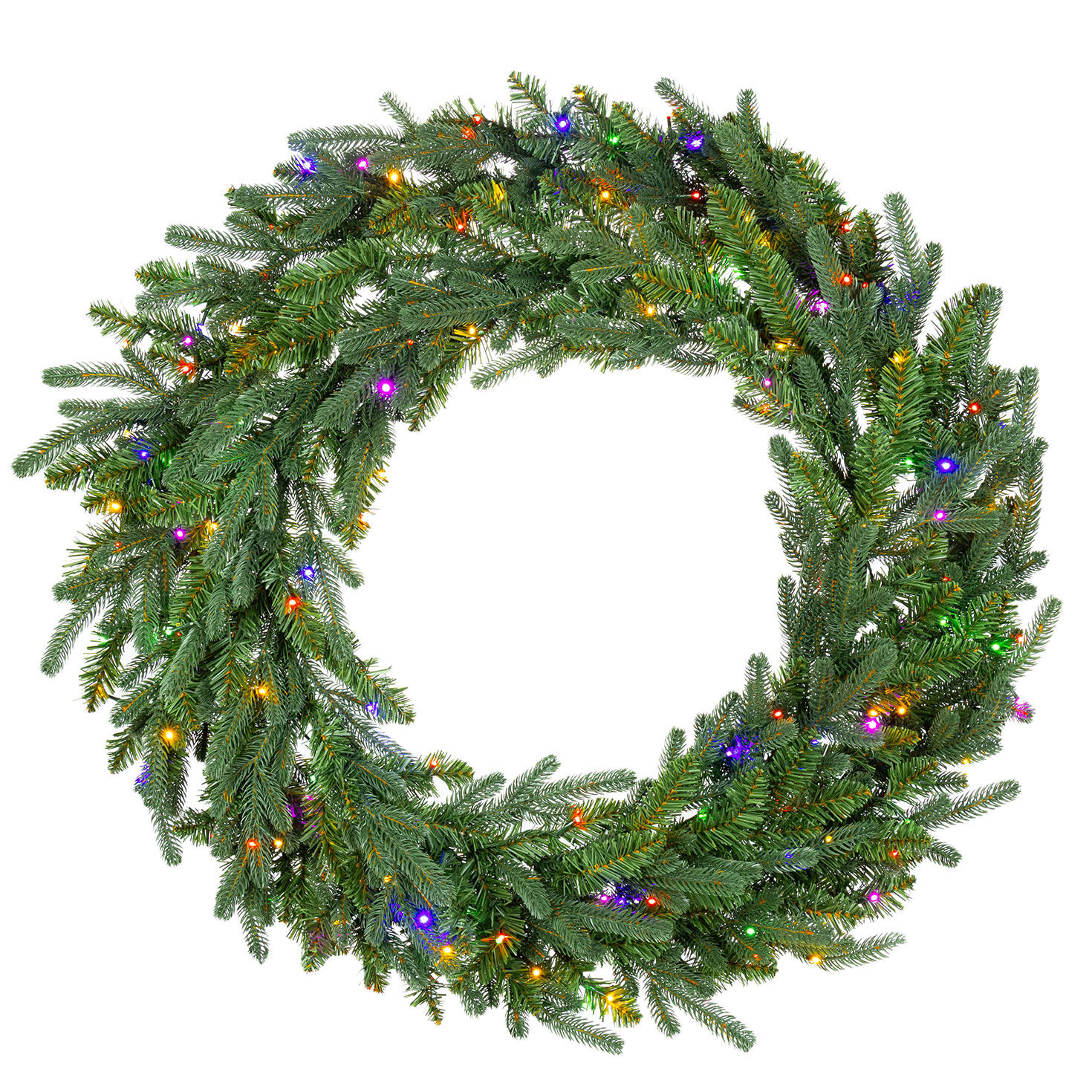 Natural Cut "Hallmark" Fir Wreath 36" 300 LED Lights