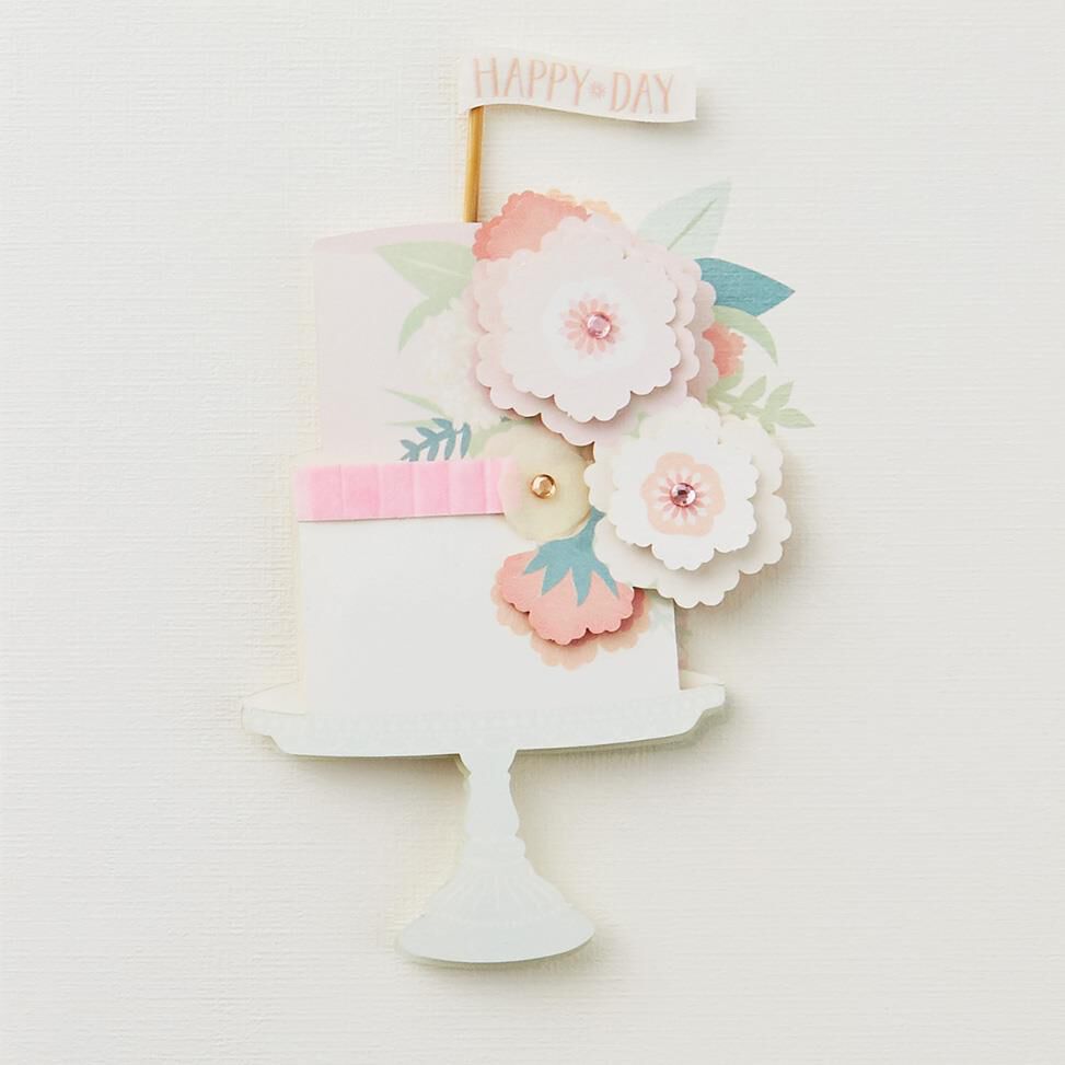 Happy Day Tiered Cake Birthday Card