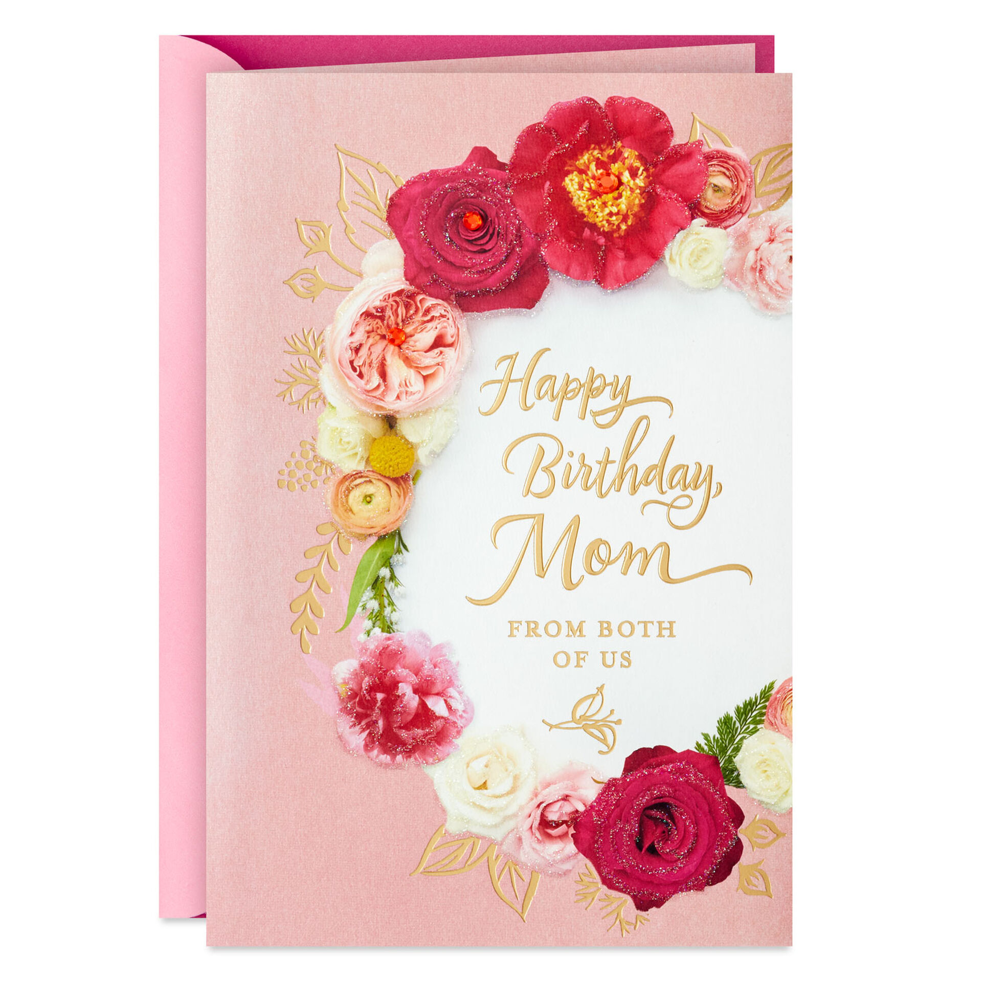 Hallmark Greeting Card Here's to a Birthday Flowers HAPPY BIRTHDAY CARD