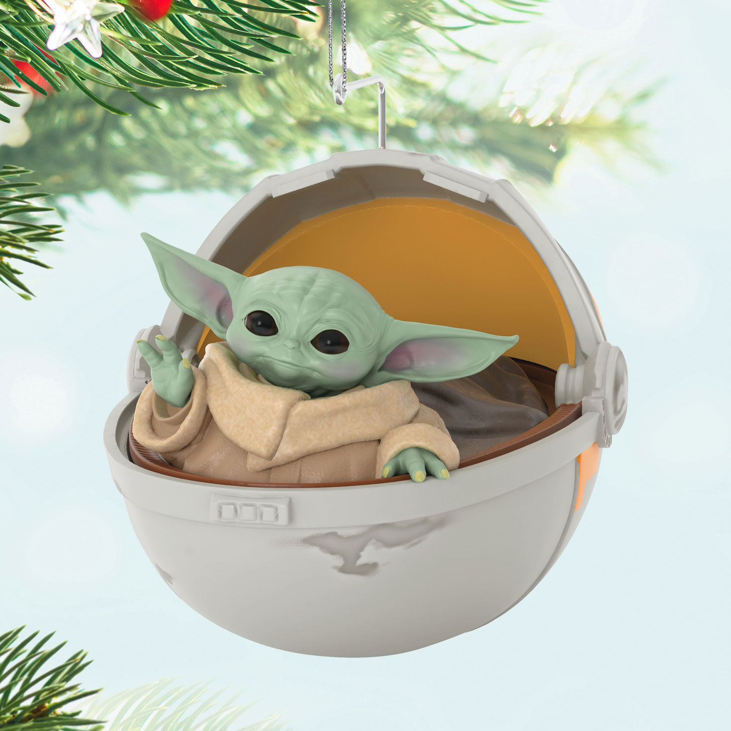 Star Wars: The Mandalorian™ Grogu™ in Hovering Pram Ornament for only USD 19.99 | Hallmark