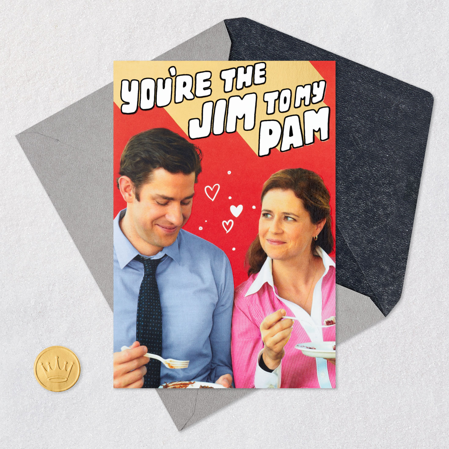 The Office You're the Jim to My Pam Romantic Valentine's Day Card for