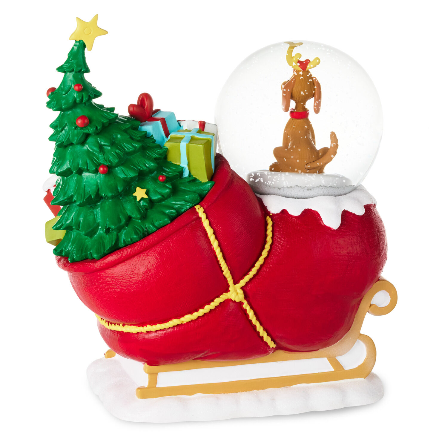 Dr. Seuss's How the Grinch Stole Christmas!™ Grinch, Max and Sleigh Snow Globe Figurine With Music for only USD 114.99 | Hallmark