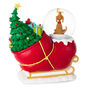 Grinch With Max on Sleigh Musical Snow Globe Figurine Back image number 2
