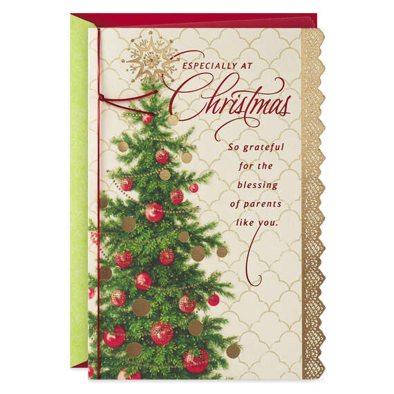 Grateful for Your Blessings Christmas Card for Parents, , large image number 1