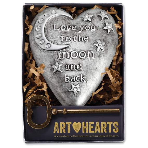 To the Moon Art Heart Sculpture, 4", , large image number 4