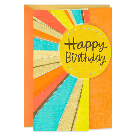 Sun Rays Birthday Card, , large