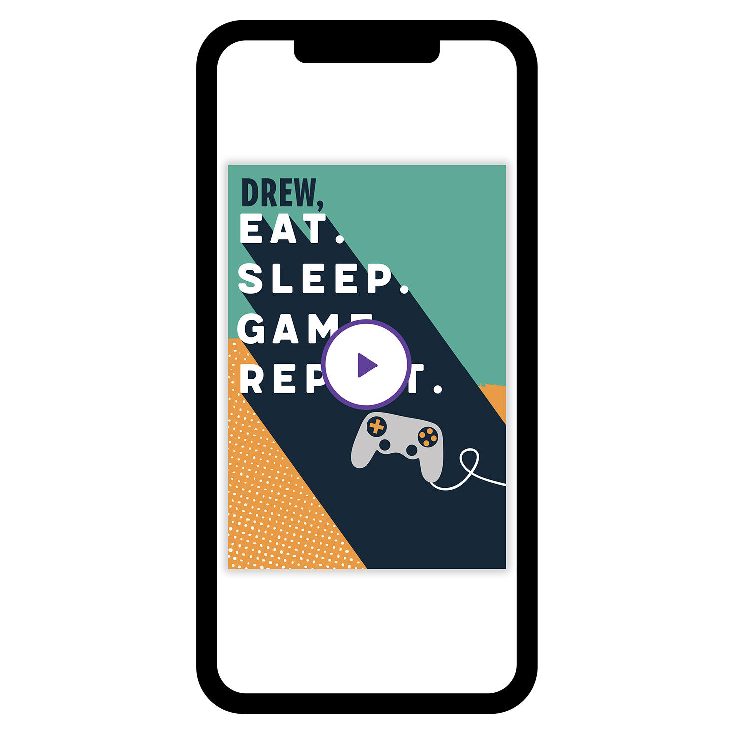 Eat Sleep Game Repeat Celebration eCard