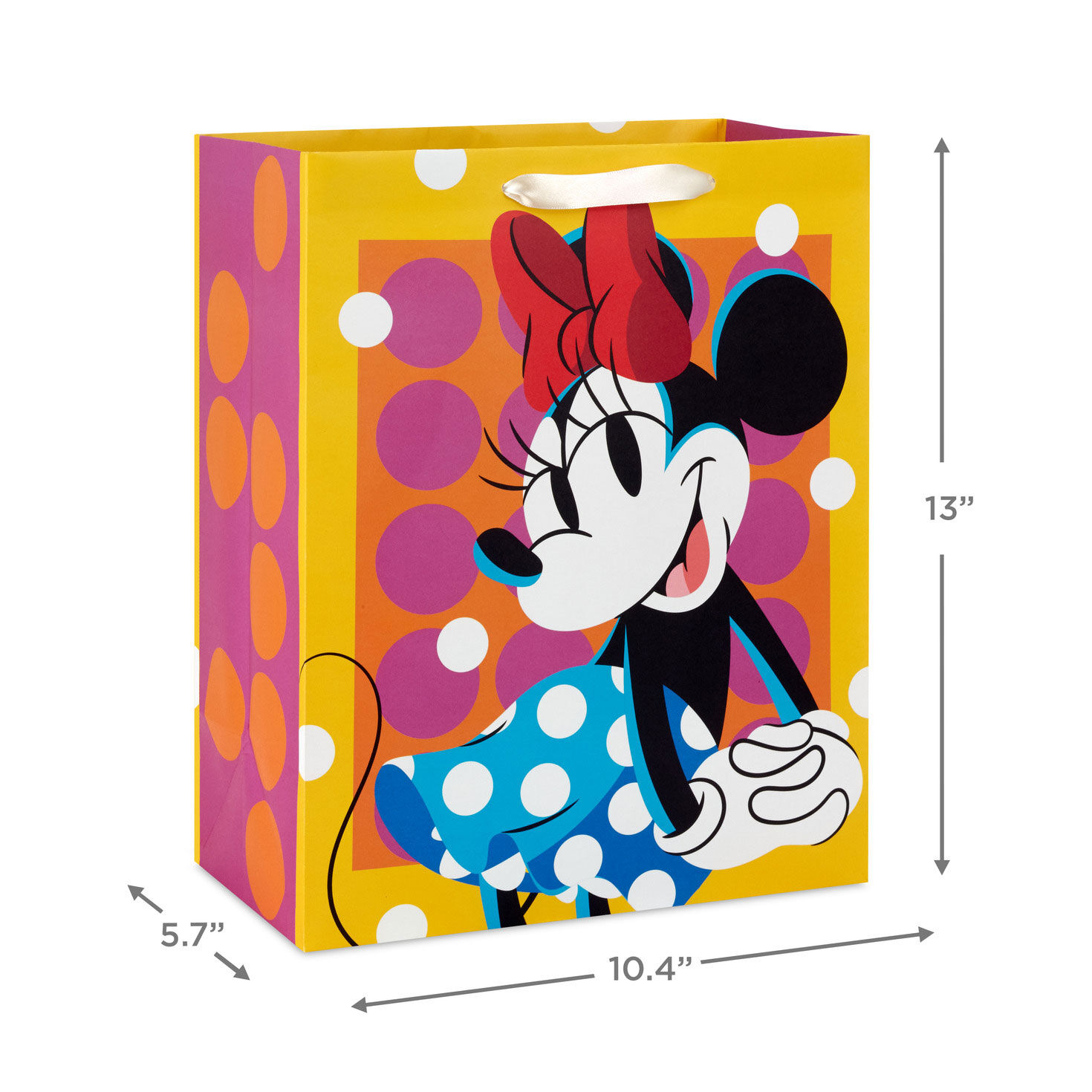 Minnie Mouse Polka Dots Large Gift Bag measurement image number 3