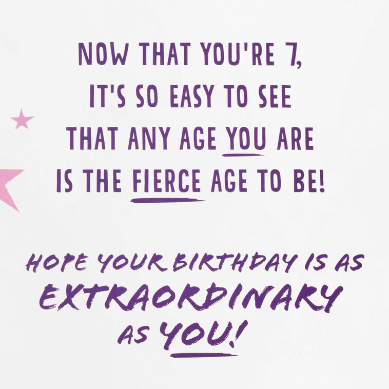 DC™ Wonder Woman™ You're Extraordinary Musical 7th Birthday Card, , large image number 2