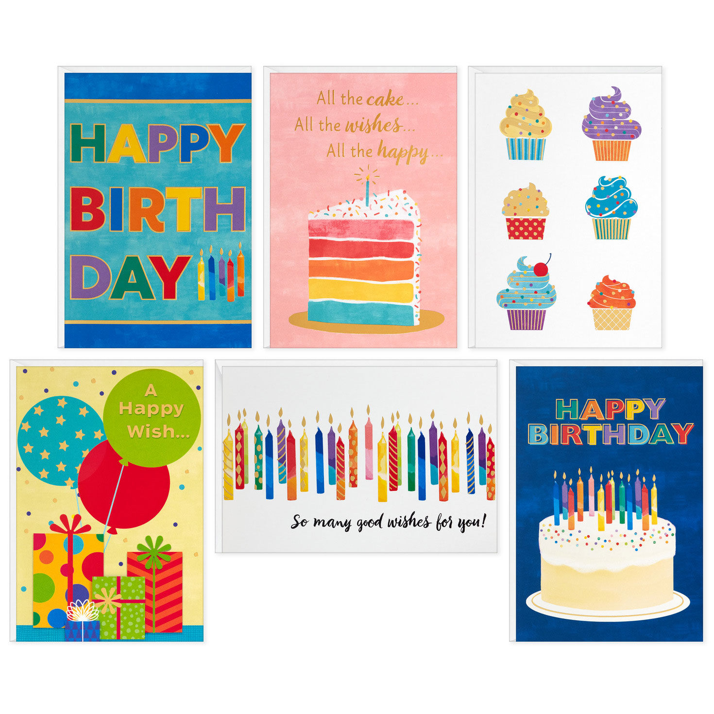 Cake and Candles Assorted Boxed Birthday Cards, Pack of 72, , large image number 2