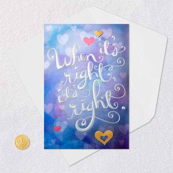 When It's Right Engagement Congratulations Card, , large image number 5
