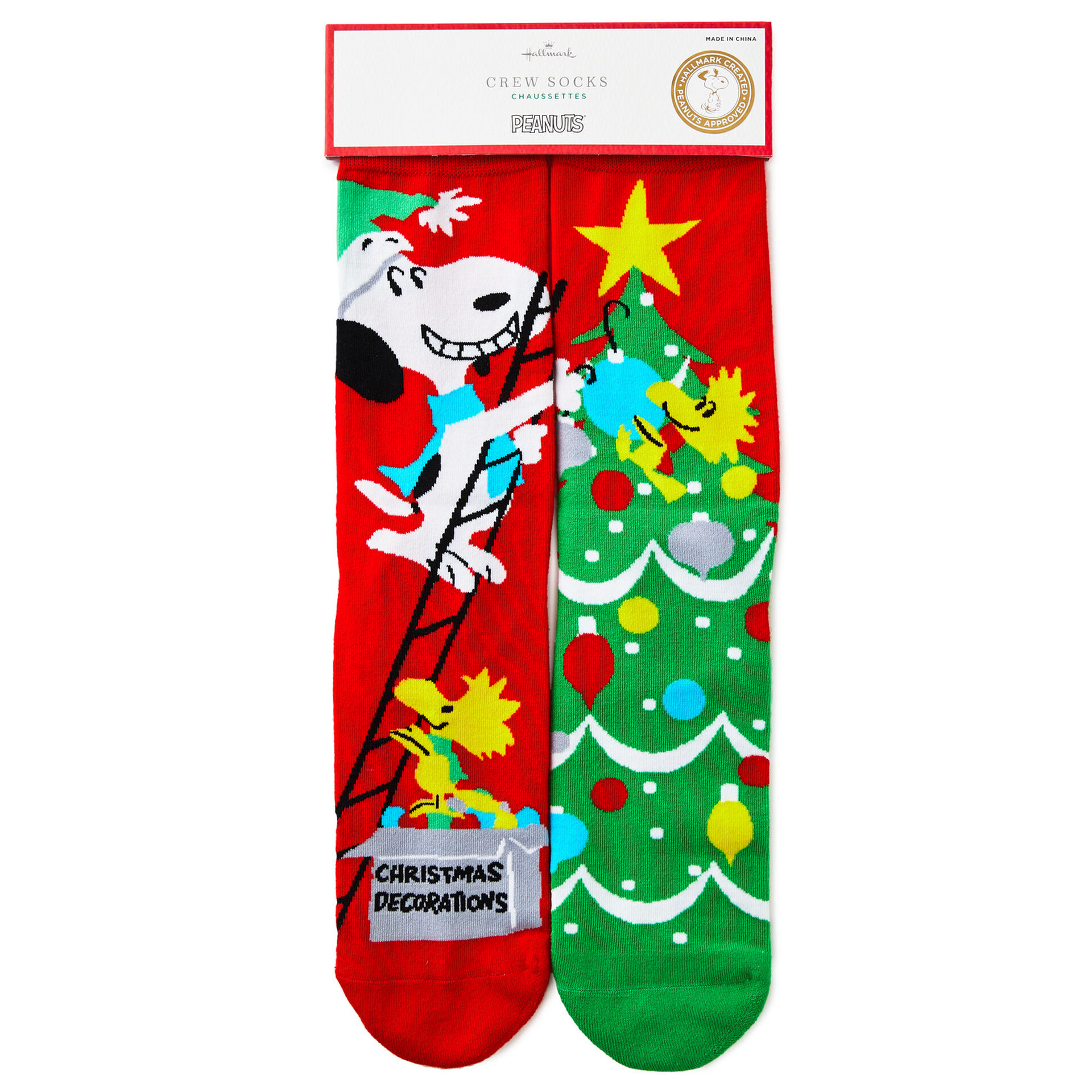 Peanuts® Snoopy and Woodstock Christmas Novelty Socks Socks & Shoes