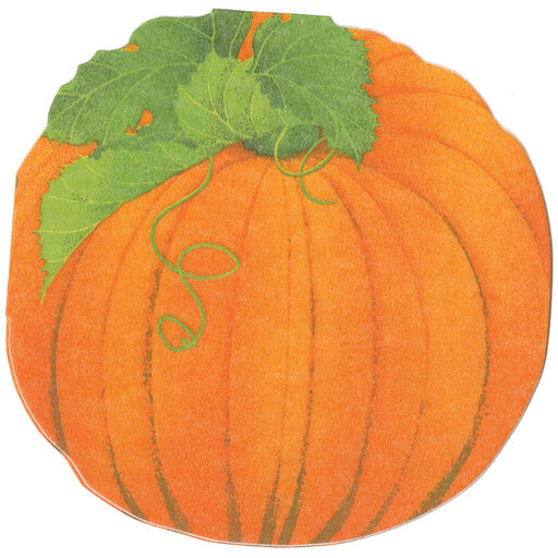 Pumpkin Die-Cut Paper Linen Party Napkins, Set of 20, 