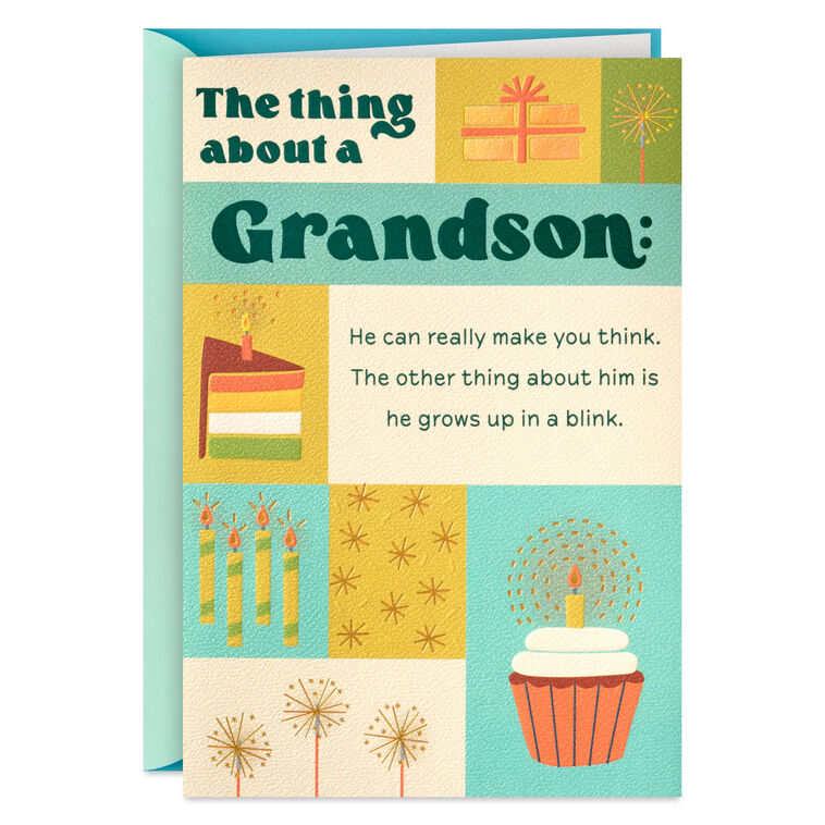 Glad To Have You, Grandson Birthday Card, , large image number 1
