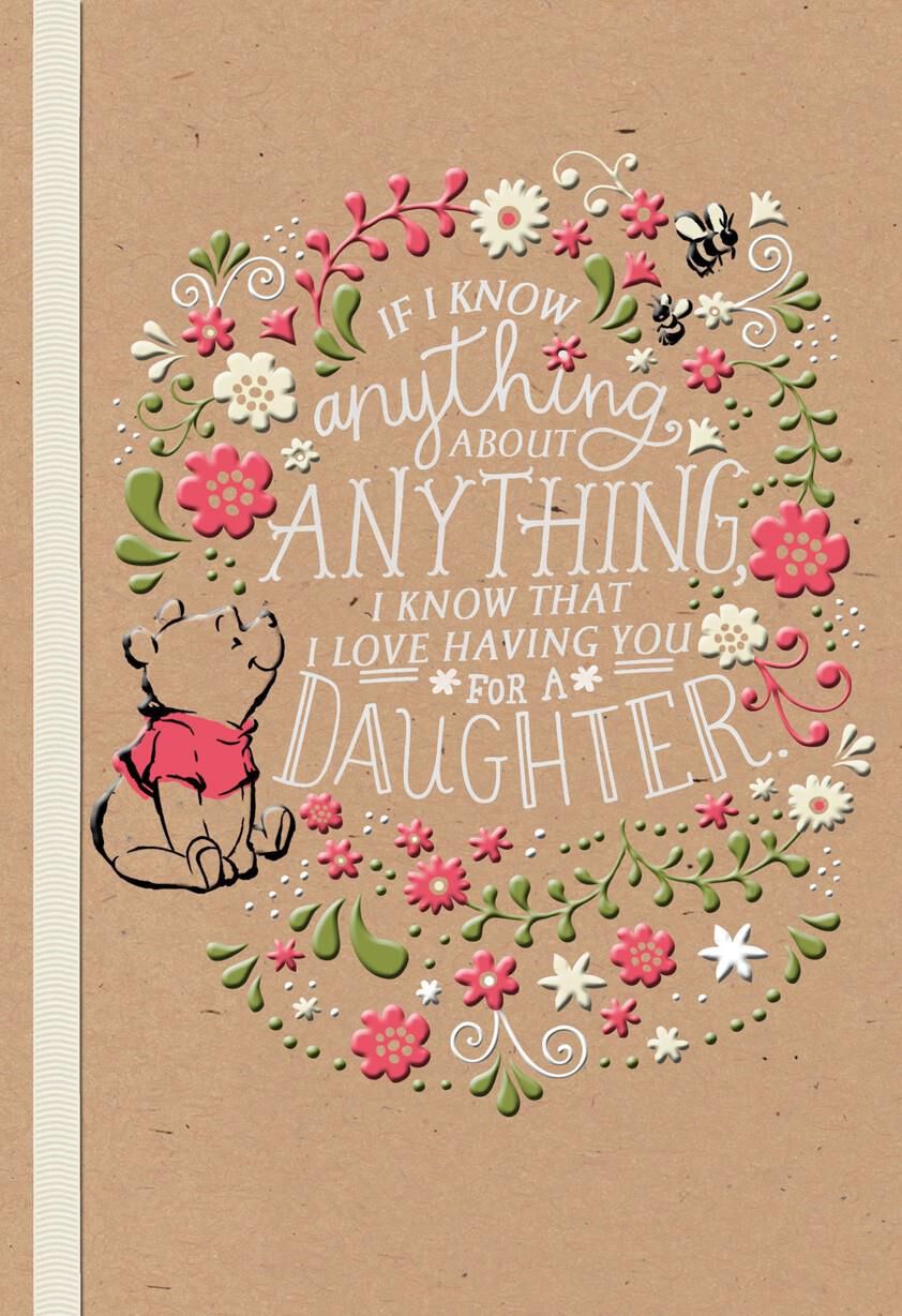 Winnie the Pooh Celebrating You, Daughter Birthday Card