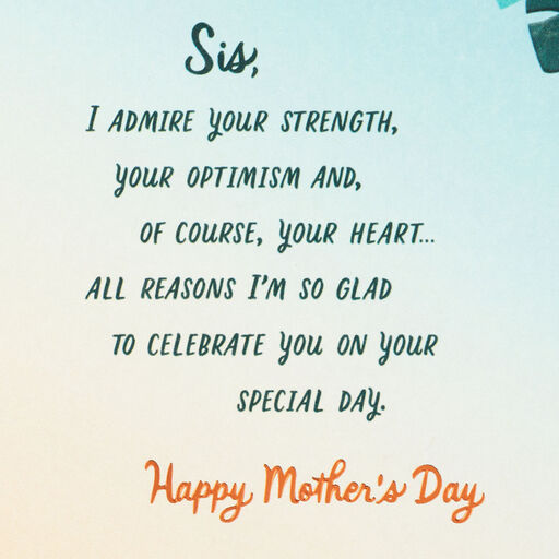 You Always Put Family First Mother's Day Card for Sister, 