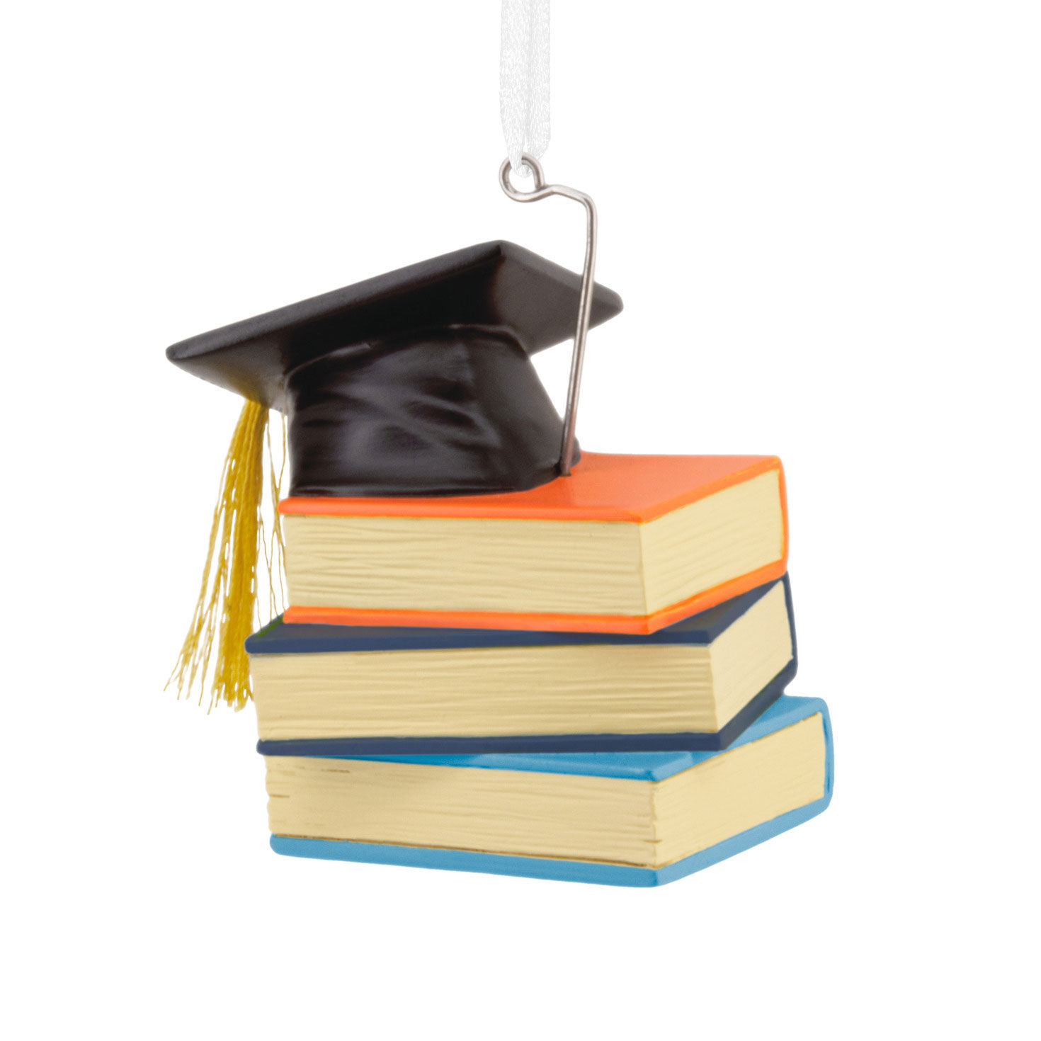 Graduation Cap and Books Christmas Ornament back image number 6
