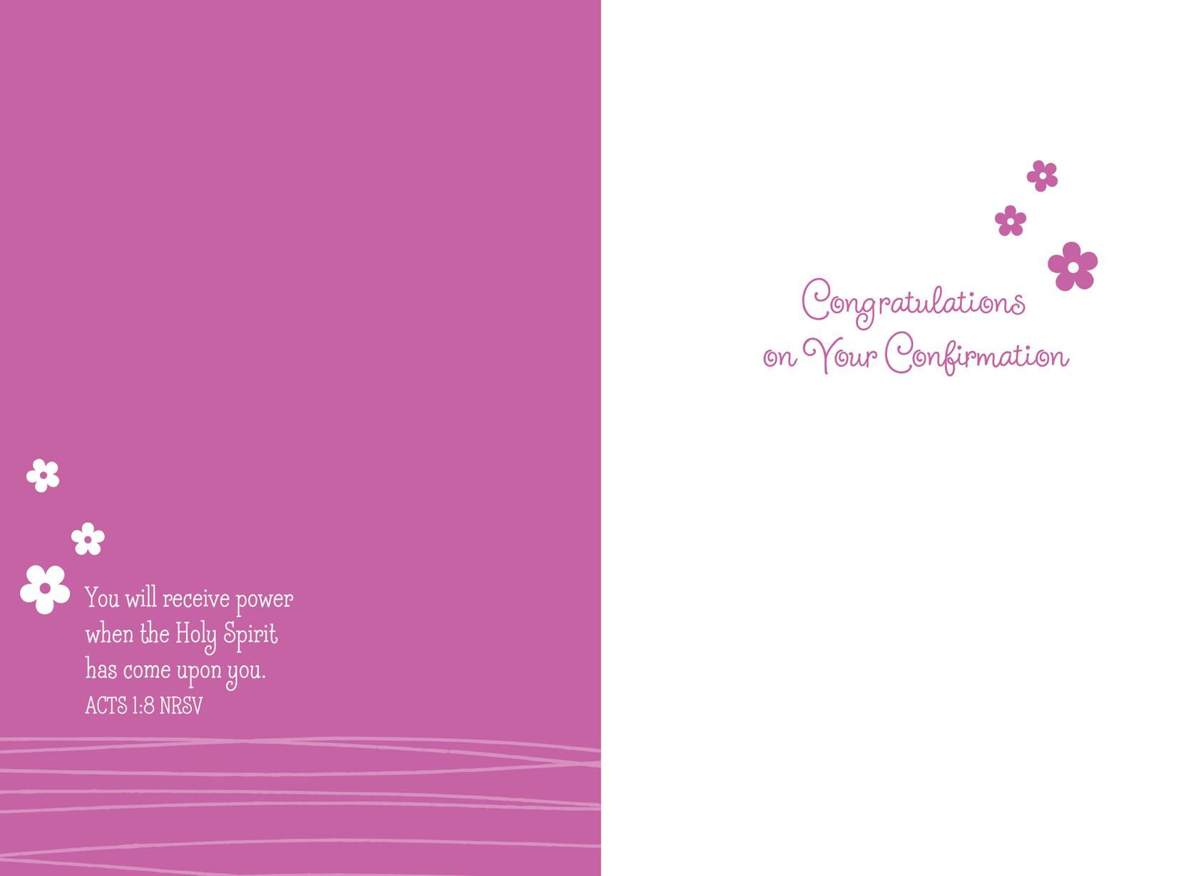 For a Special Young Lady Religious Confirmation Card