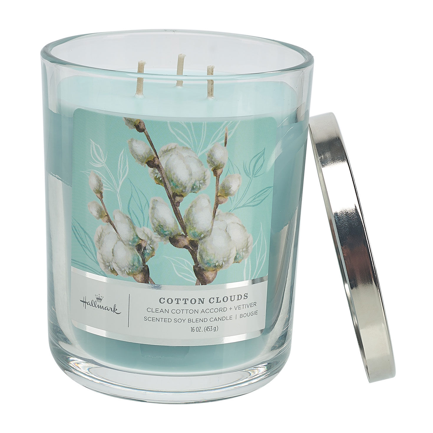 Cotton Clouds 3-Wick Jar Candle front not lit image number 3