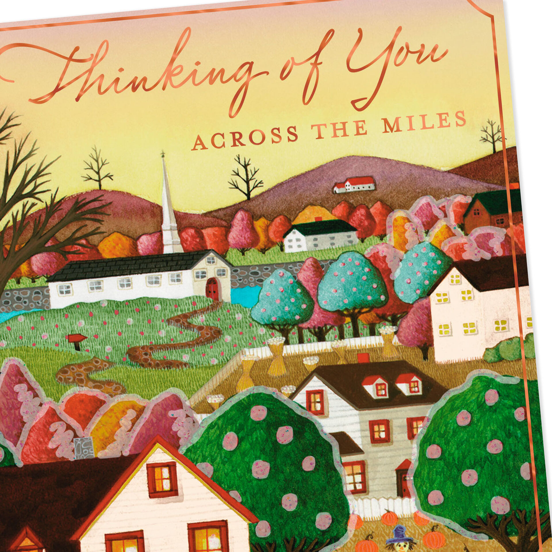 Fall Town Across the Miles Thanksgiving Card Greeting Cards Hallmark